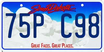 SD license plate 75PC98