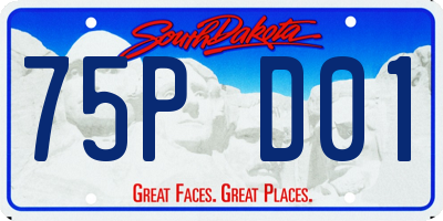 SD license plate 75PD01
