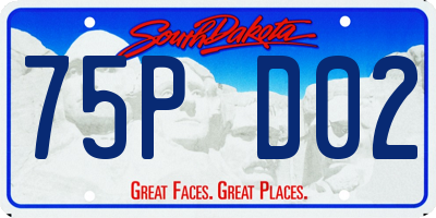 SD license plate 75PD02