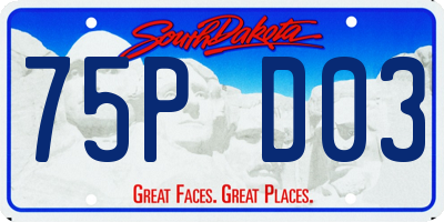 SD license plate 75PD03