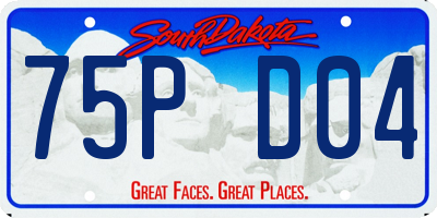 SD license plate 75PD04