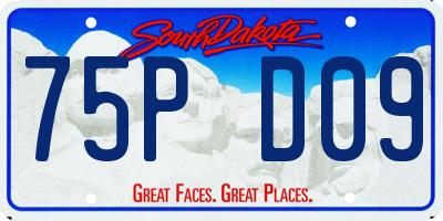 SD license plate 75PD09
