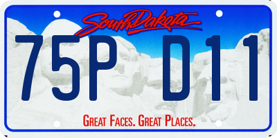 SD license plate 75PD11