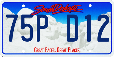 SD license plate 75PD12