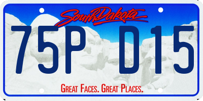 SD license plate 75PD15