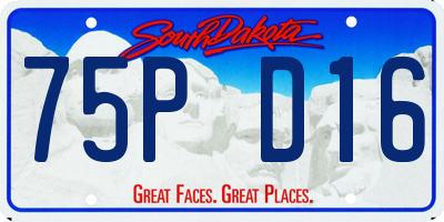 SD license plate 75PD16