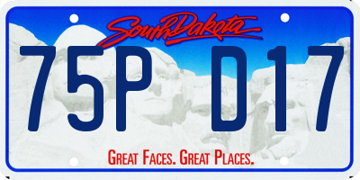 SD license plate 75PD17