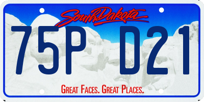 SD license plate 75PD21