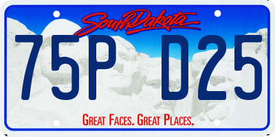 SD license plate 75PD25