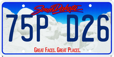 SD license plate 75PD26
