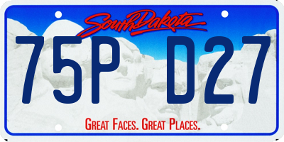 SD license plate 75PD27