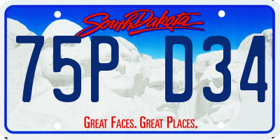 SD license plate 75PD34