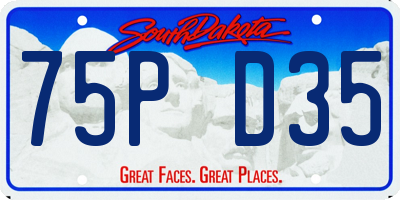 SD license plate 75PD35
