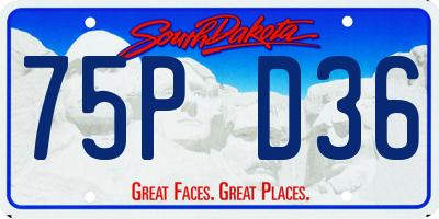 SD license plate 75PD36