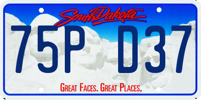 SD license plate 75PD37