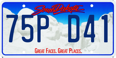 SD license plate 75PD41