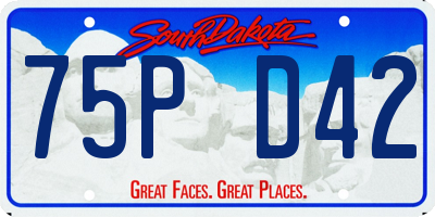 SD license plate 75PD42