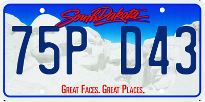 SD license plate 75PD43