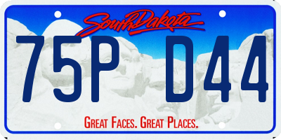 SD license plate 75PD44