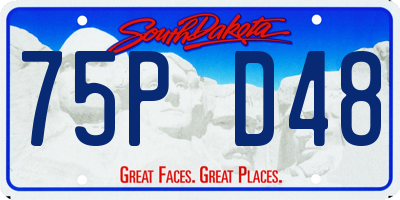SD license plate 75PD48