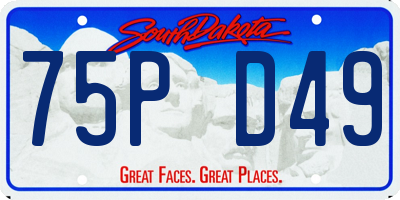 SD license plate 75PD49