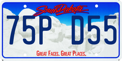 SD license plate 75PD55