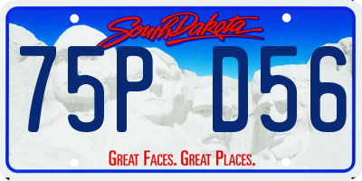 SD license plate 75PD56