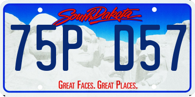 SD license plate 75PD57