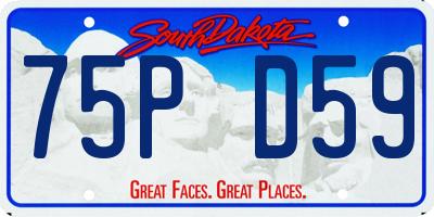 SD license plate 75PD59