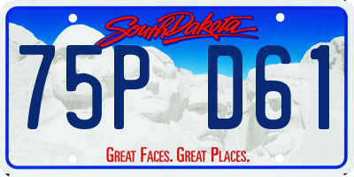 SD license plate 75PD61