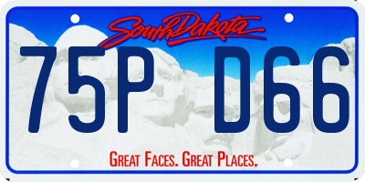 SD license plate 75PD66
