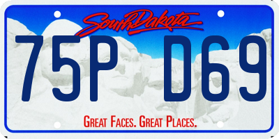 SD license plate 75PD69