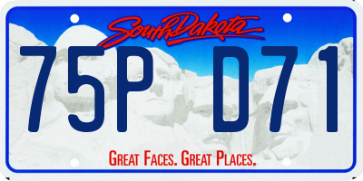 SD license plate 75PD71