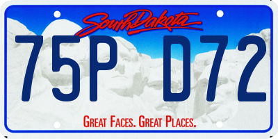 SD license plate 75PD72