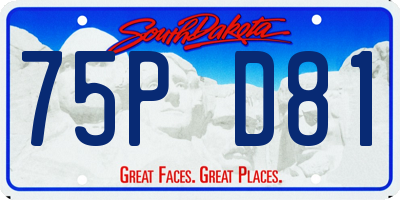 SD license plate 75PD81