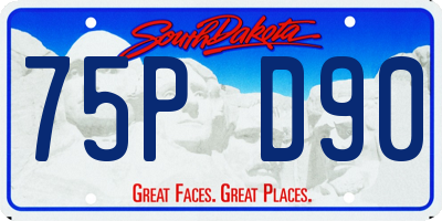 SD license plate 75PD90