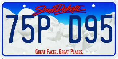 SD license plate 75PD95