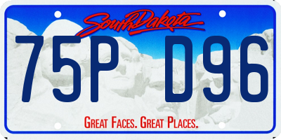 SD license plate 75PD96