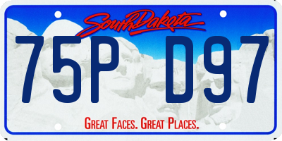 SD license plate 75PD97