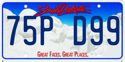 SD license plate 75PD99