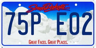 SD license plate 75PE02