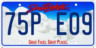 SD license plate 75PE09