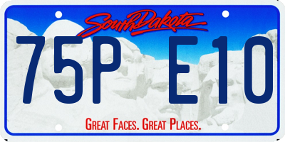 SD license plate 75PE10