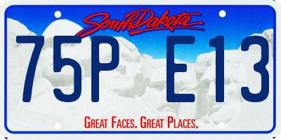 SD license plate 75PE13