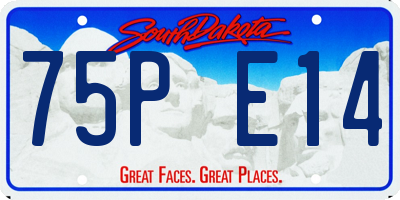 SD license plate 75PE14