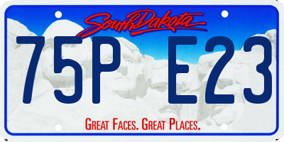 SD license plate 75PE23