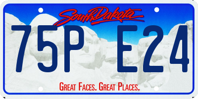 SD license plate 75PE24