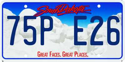 SD license plate 75PE26