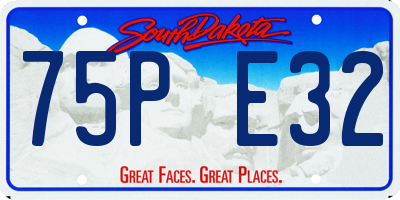 SD license plate 75PE32