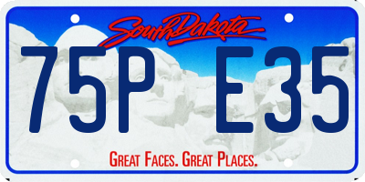 SD license plate 75PE35